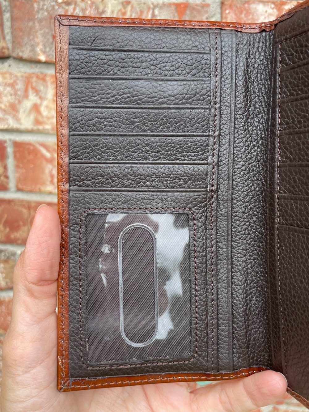 Nocona Mens Western Square Star Rodeo Wallet Brown Tooled Leather Cowboy Bifold - Picture 11 of 16